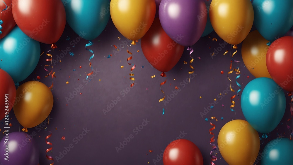 balloons and confetti