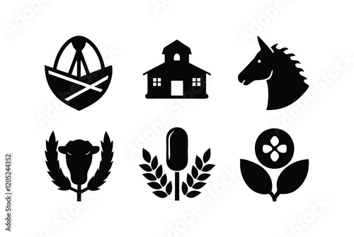 Agro logo icon vector art illustration 