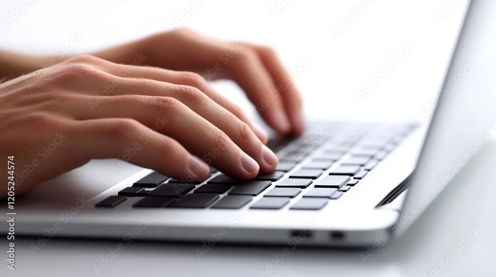Close-up of Hands Typing on a Laptop Keyboard Close-up of Hands Typing on a Laptop Keyboard