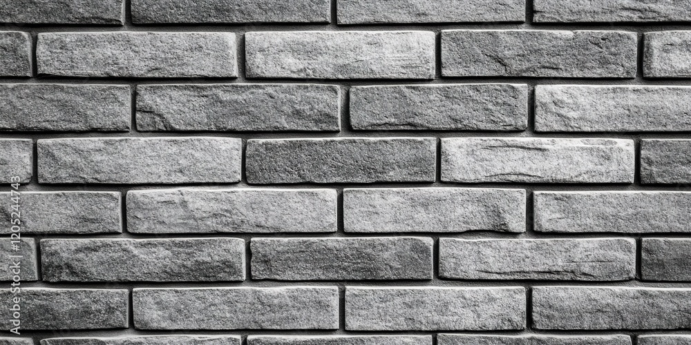 Black and white brick wall background with gray bricks. Black and gray brick texture for interior design or backdrop. Black and white brick wall background with gray bricks. Black and gray brick texture for interior design or backdrop.