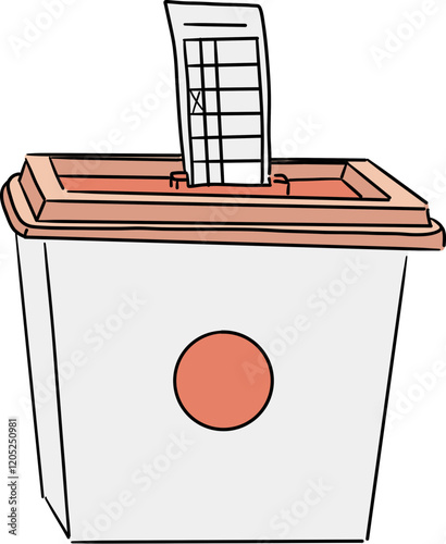 election ballot box illustration