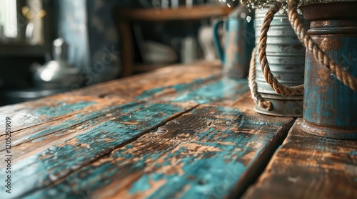 A rustic extension cord in bronze adds a touch of vintage charm to a wooden table, its weathered appearance and sturdy build enhancing the rustic appeal and warmth of the room's decor.