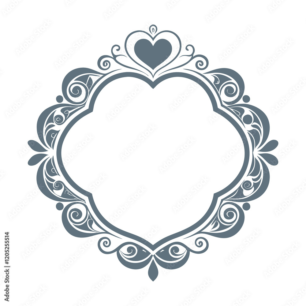 Abstract Outline Arabic-Inspired floral Frame with graphic elements vector art free download Abstract Outline Arabic-Inspired floral Frame with graphic elements vector art free download
