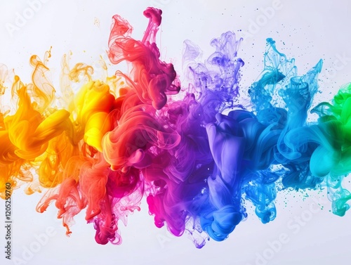 colorful paint splashes