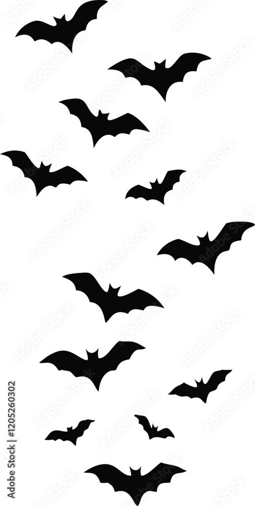 Naklejka premium A Halloween bat silhouette vector