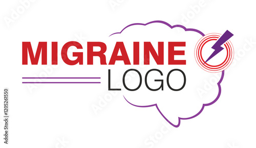Migraine logo. Vector illustration. Migraine Concept.