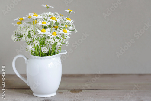 Wallpaper Mural Bouquet with chamomiles and other wildflowers. Torontodigital.ca
