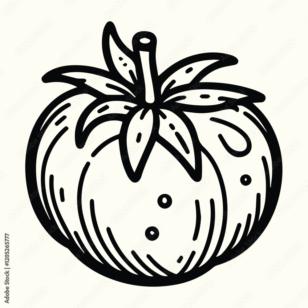 Tomato Line Art Illustration Tomato Line Art Illustration