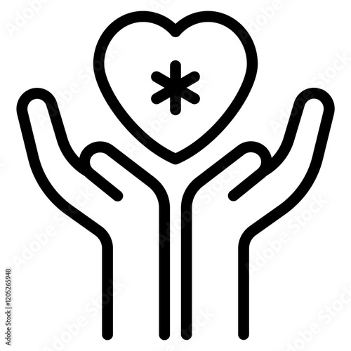 Hands Holding a Heart Symbol