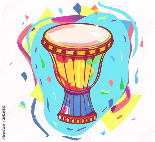 Soft Pastel Conga Drum Logo for Toddler Music School
