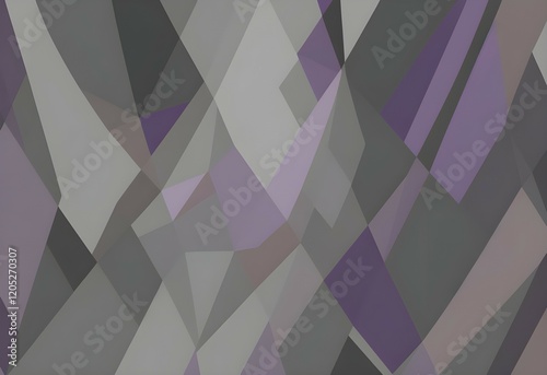 Abstract Geometric Design Dark Grey And Purple Hues