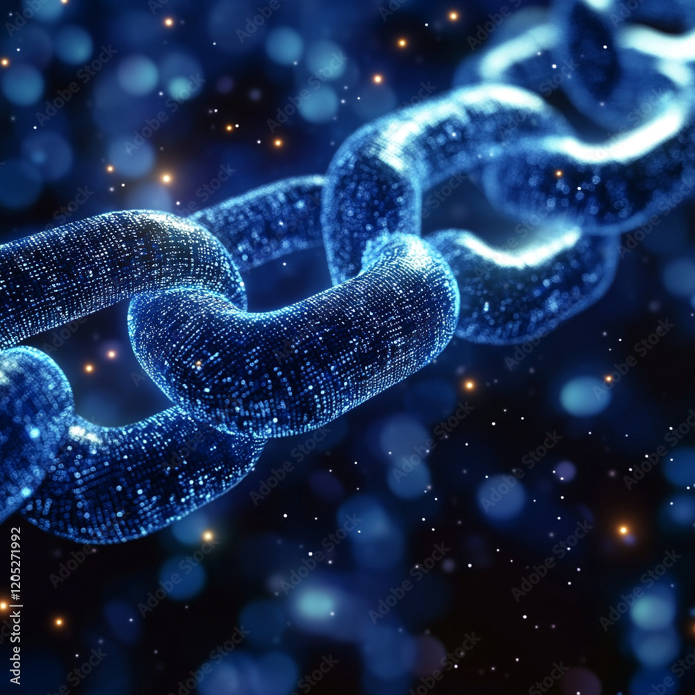 Blockchain seamless loyalty program driving retention and personalization tech illustration representative Blockchain seamless loyalty program driving retention and personalization tech illustration representative