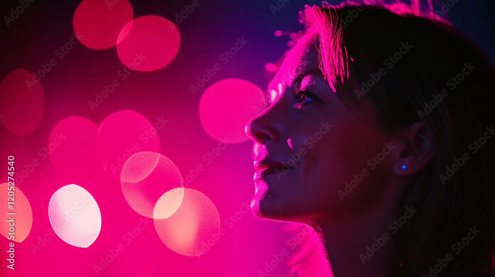 Romantic Abstract Pink Glow with Bokeh and Dreamy Light in the Dark Valentine's day background Romantic Abstract Pink Glow with Bokeh and Dreamy Light in the Dark Valentine's day background