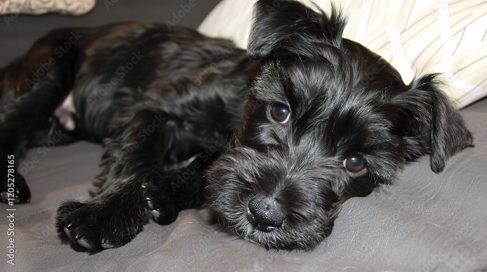 An engaging Schnauzer, with its distinctive features like the bushy beard, sharp eyes, and alert ears, presenting its unique charm. A wonderful sight of this special dog breed An engaging Schnauzer, with its distinctive features like the bushy beard, sharp eyes, and alert ears, presenting its unique charm. A wonderful sight of this special dog breed