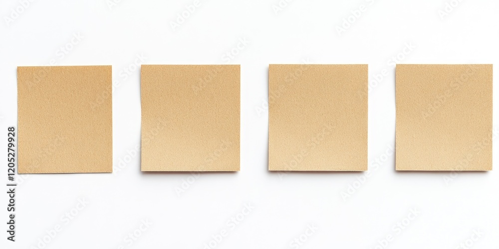 Four pieces of paper with a brown texture Four pieces of paper with a brown texture