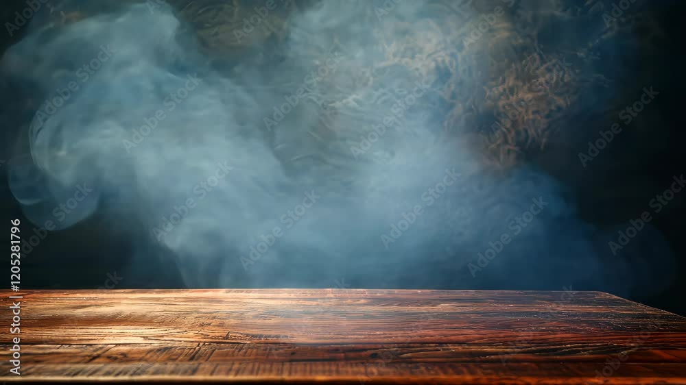 The Wooden Table with Smoke The Wooden Table with Smoke