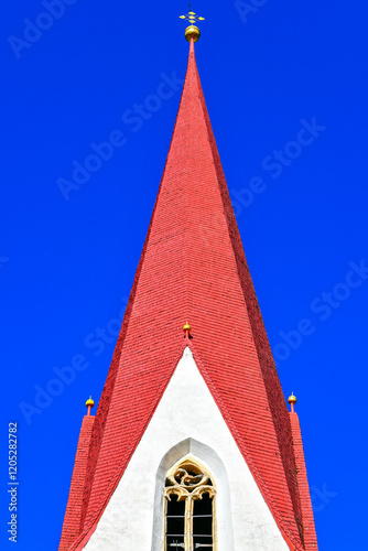 Kirchturm der Pfarrkirche Schnann in Schann, Gemeinde Pettneu am Arlberg (Bezirk Landeck, Tirol) photo