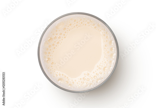 Glass of milk isolated