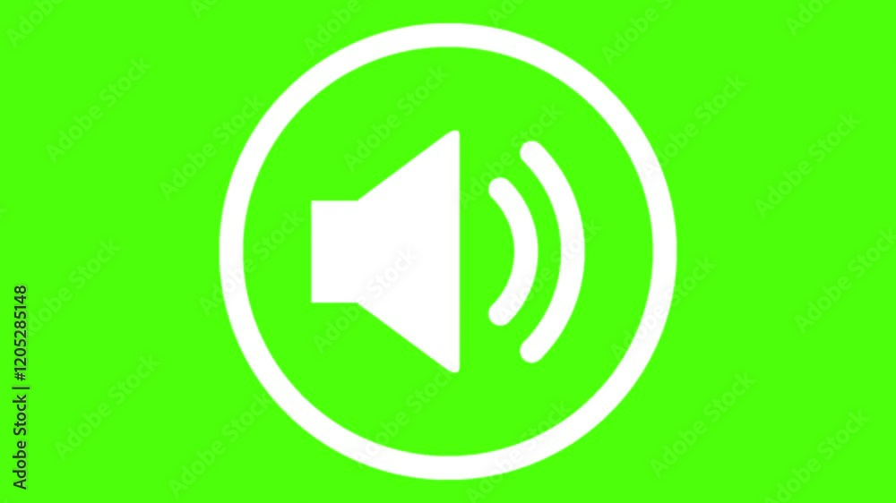 Animation of speaker volume. voice and soundtrack wave equalizer. Sound, music, speaker Audio technology, music, and sound. ring tone icon, animation, green screen background Animation of speaker volume. voice and soundtrack wave equalizer. Sound, music, speaker Audio technology, music, and sound. ring tone icon, animation, green screen background