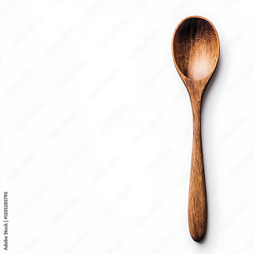 3D render wooden spoon isolated on a white background 3D render wooden spoon isolated on a white background
