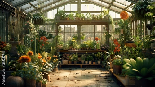 A photo of an urban greenhouse filled with plant