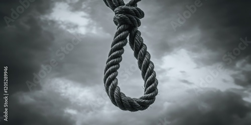 Noose Hanging from Rope photo