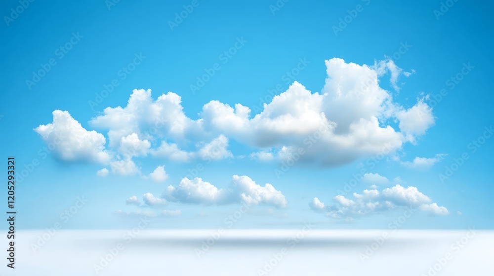 Vivid blue sky canvas decorated with soft white clouds breathtaking natural display Vivid blue sky canvas decorated with soft white clouds breathtaking natural display