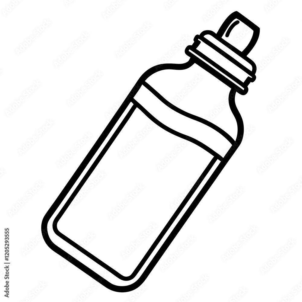 Sleek and Minimal Water Bottle Line Art Sleek and Minimal Water Bottle Line Art