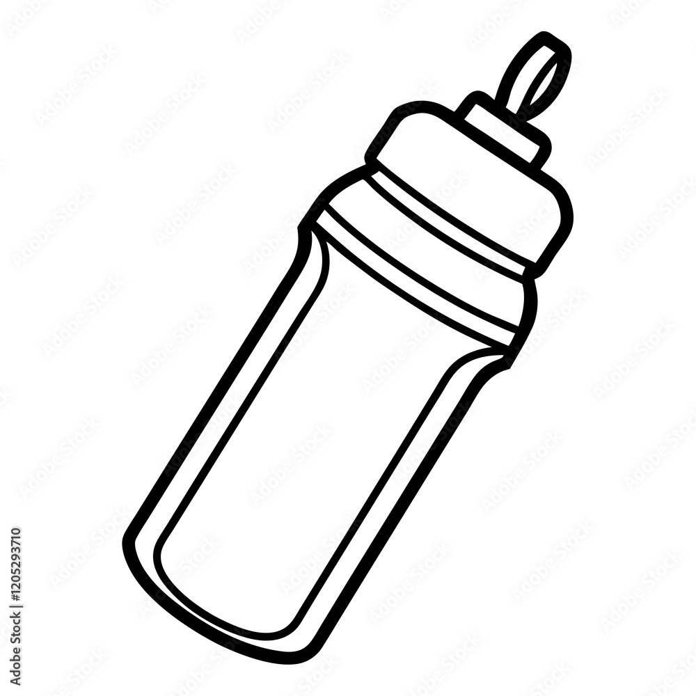 Sleek and Minimal Water Bottle Line Art Sleek and Minimal Water Bottle Line Art