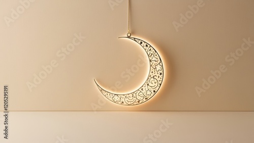 A simple design idea of room or greeting card for Ramadhan