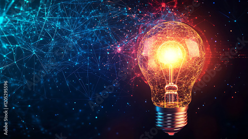 Innovative light bulb design for modern technology digital art abstract environment futuristic concept