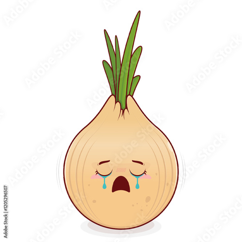 onion crying face cartoon cute