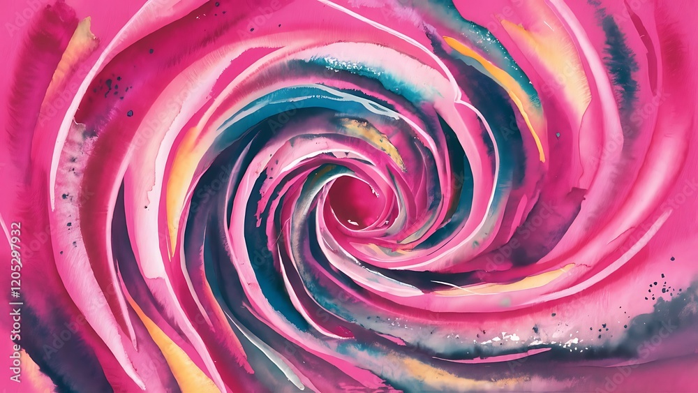 Fototapeta Abstract pink watercolor background