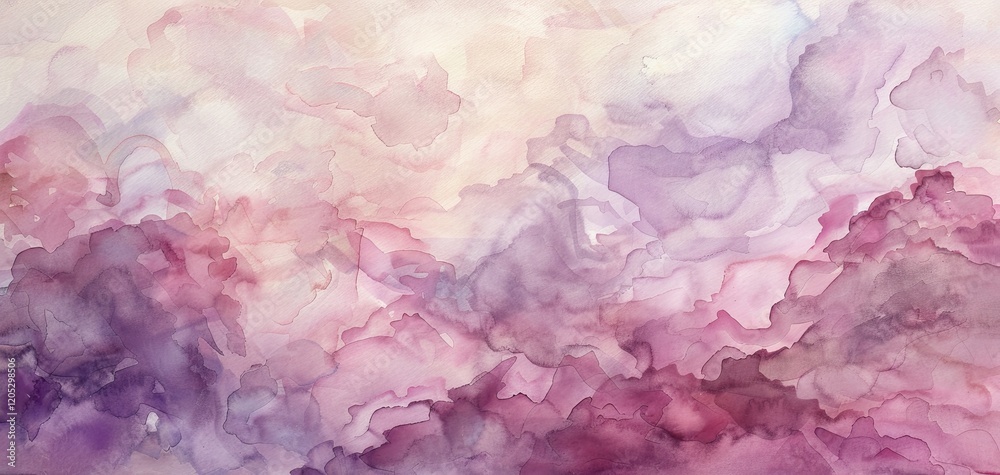 Fototapeta premium Abstract Watercolor Texture in Pink and Purple. Soft and Artistic Background