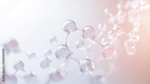 Minimalist Collagen Structure Background: Elegant Molecular Design for Science and Beauty Projects