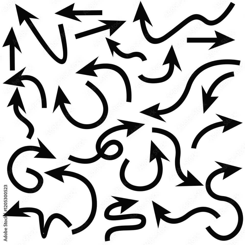 Arrow line icon set vector illustration Arrow line icon set vector illustration