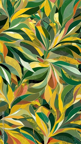 Wallpaper Mural Abstract leaf patterned background design Torontodigital.ca