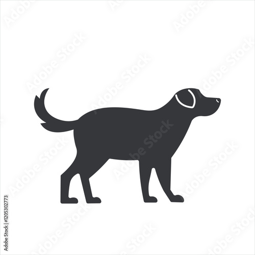 Isolated pictogram sign of dog, canine, k9, pet, animal
