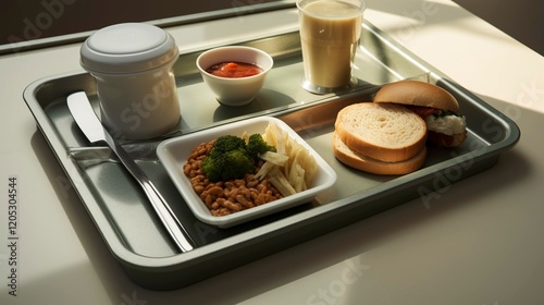 A photo of a hospital food service tray.