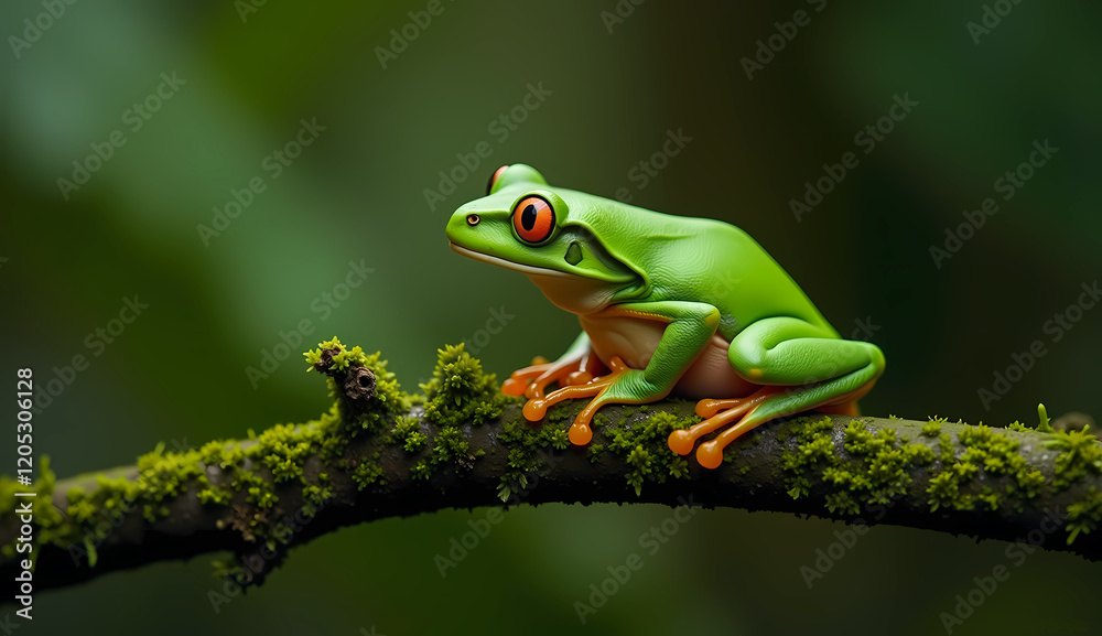 Obraz premium green tree frog in the wild 
