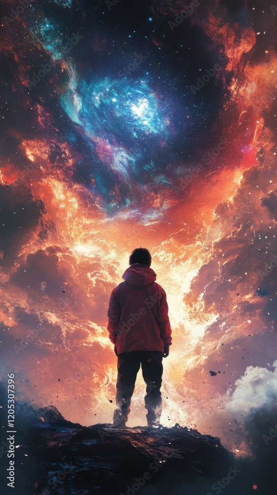silhouette of a man on the sunset, unique phone wallpaper silhouette of a man on the sunset, unique phone wallpaper