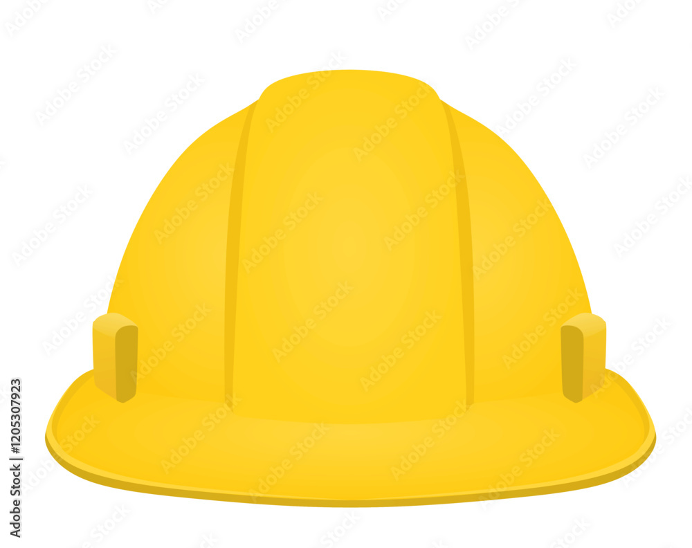 Fototapeta premium Yellow safety helmet. vector illustration 