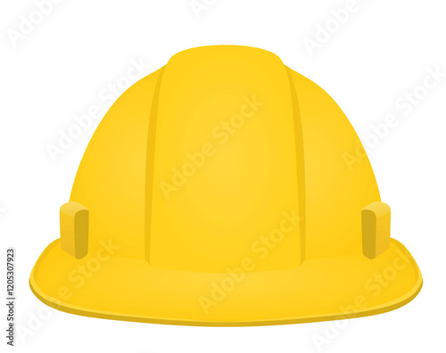 Yellow safety helmet. vector illustration 
