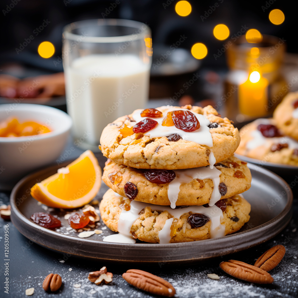 homemade cookies with macadamia nuts and dried berries on a plate homemade cookies with macadamia nuts and dried berries on a plate