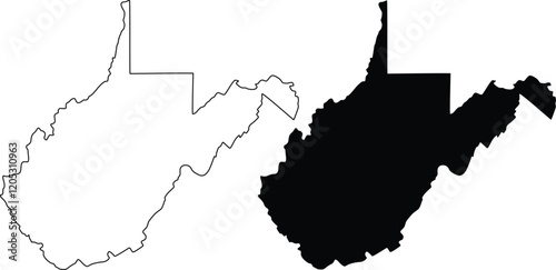 West Virginia U.S. icon design on white background