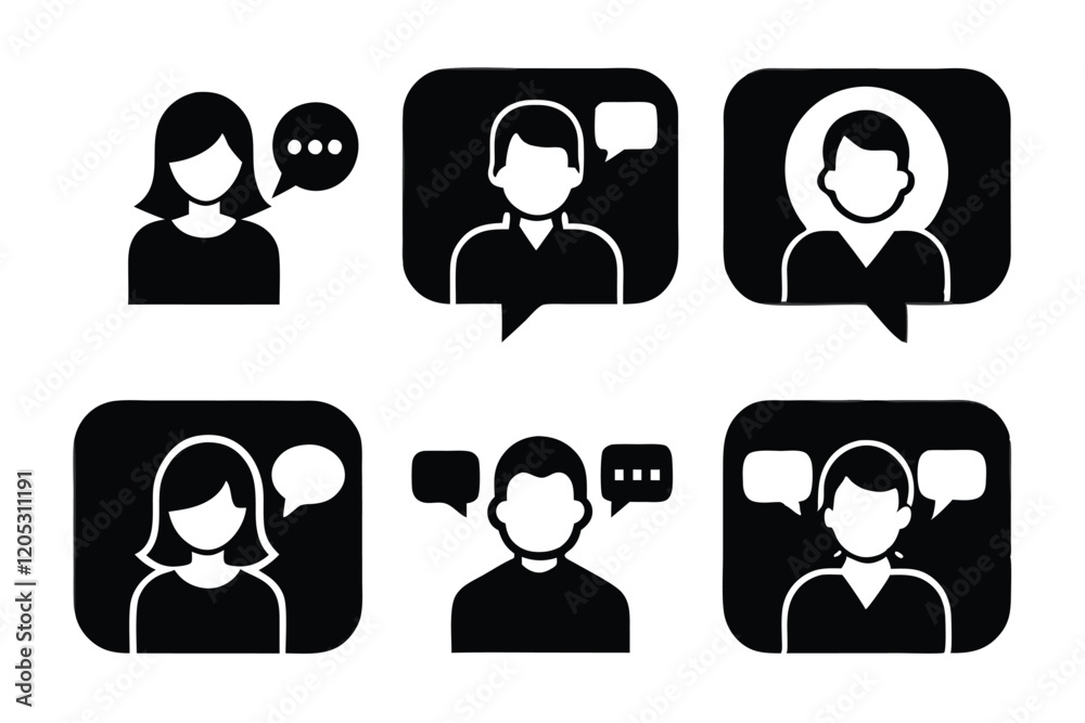 talk to partner vector art illustration talk to partner vector art illustration