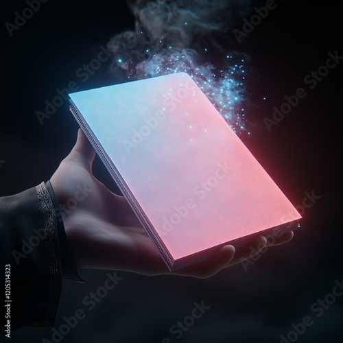 a_mage_hand_holding_a_sheet_of_paper, generated ai
