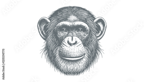 chimpanzee vector  | chimpanzee illustration | chimpanzee silhouette | chimpanzee tattoo | chimpanzee engraving | chimpanzee drawing	