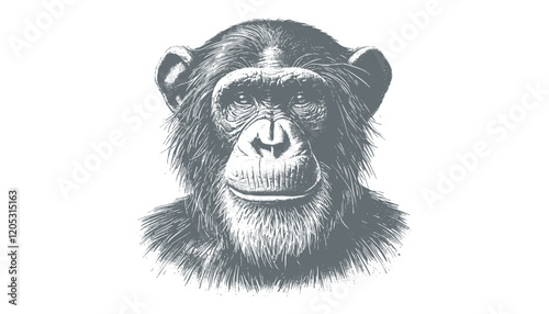 chimpanzee vector  | chimpanzee illustration | chimpanzee silhouette | chimpanzee tattoo | chimpanzee engraving | chimpanzee drawing	