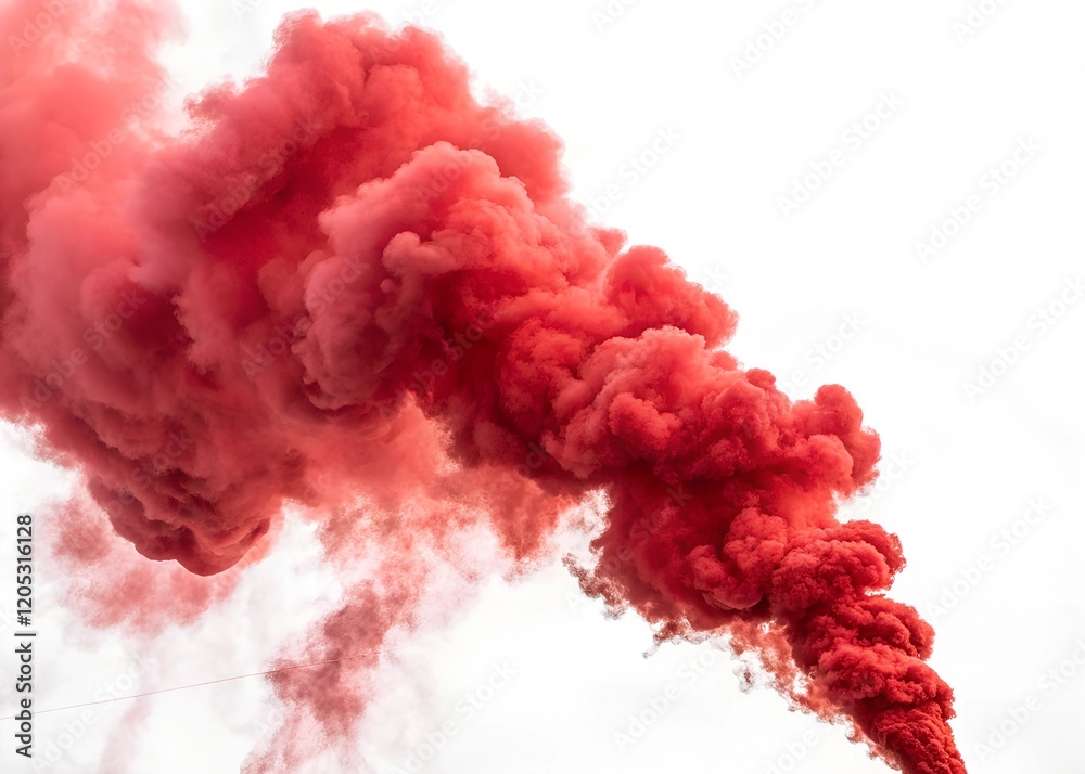 Fototapeta premium red smoke on white background